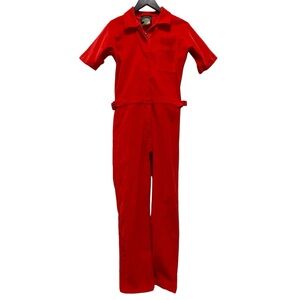 Sugarhigh Lovestoned Corduroy Short Sleeve Red Boilersuit Size X-Small